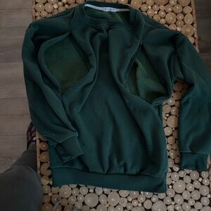 Women's Forest Green Crewneck Sweater